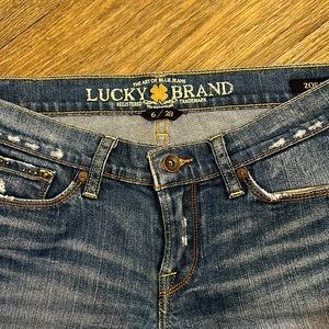 Lucky Brand Zoe Boot Patchwork Bermuda Shorts Size 28